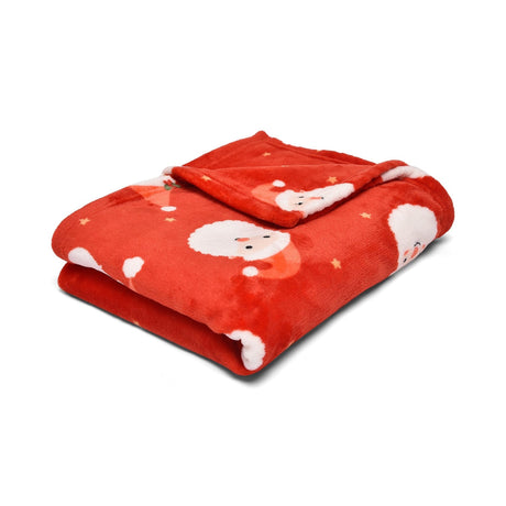 Jolly Santa Christmas Throw Red 120 x 150cm - Jolly Santa Christmas Throw In Red 120 X 150Cm 2