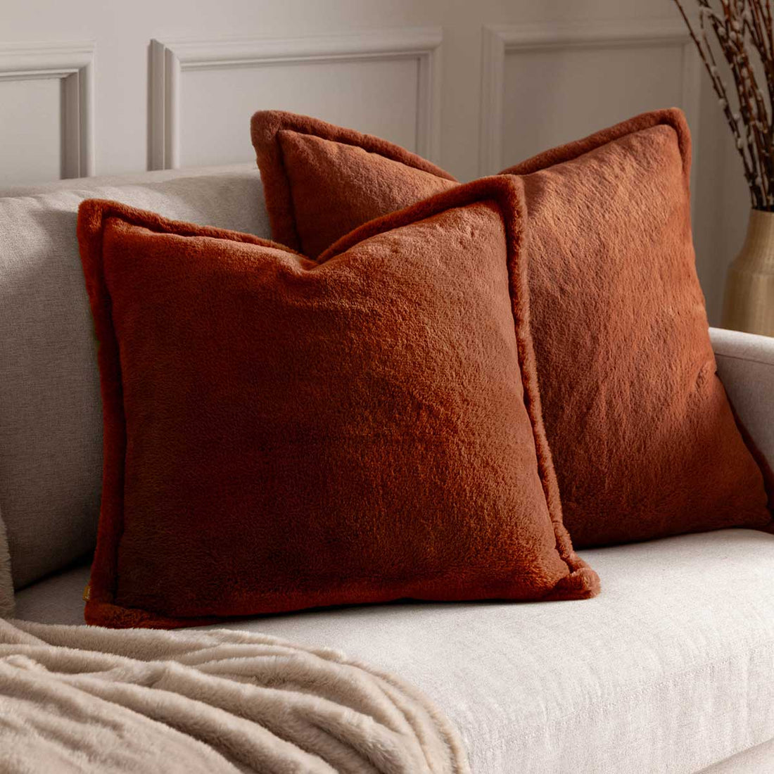 Kallu Rust Cushion Cover or Filled Cushion