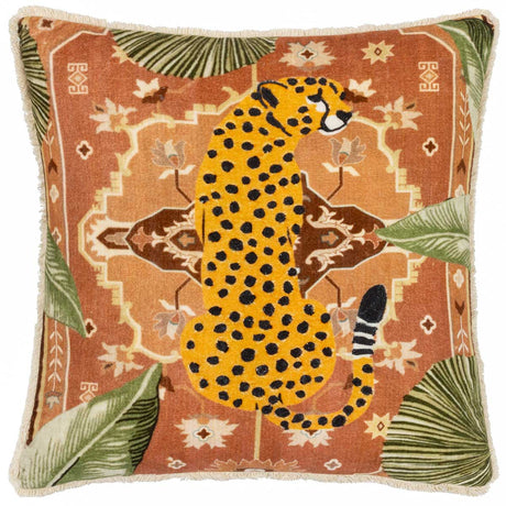 Kilim Cheetah Cushion Cover / Filled Cushion 18" x 18" (45cm x 45cm) by furn.