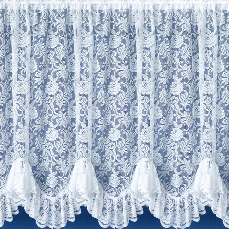 Kew Lace Flounce Pre-Cut Net Curtain Panel
