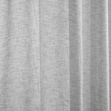 Kayla Recycled Voile Curtain Panel - Grey Textured - Kayla Voile Panel In Grey 2