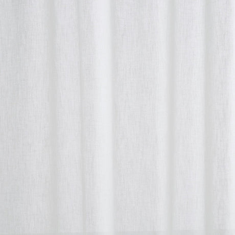 Kayla Recycled Voile Curtain Panel - White Textured - Kayla Voile Panel In White 2