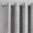 Kendal Lined Eyelet Curtains - Silver Dimout Light Filtering