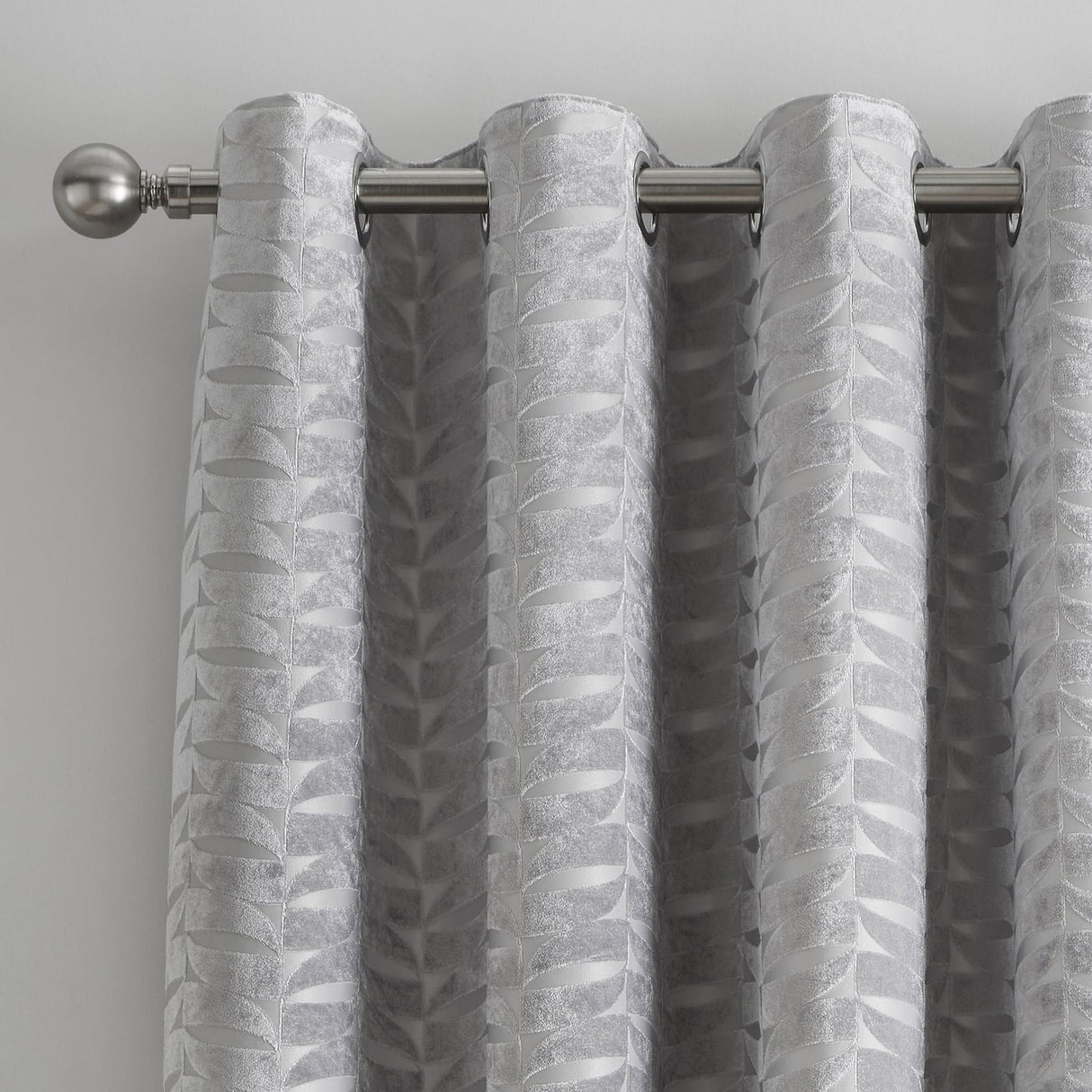 Kendal Lined Eyelet Curtains - Silver Dimout Light Filtering