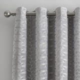 Kendal Lined Eyelet Curtains - Silver Dimout Light Filtering