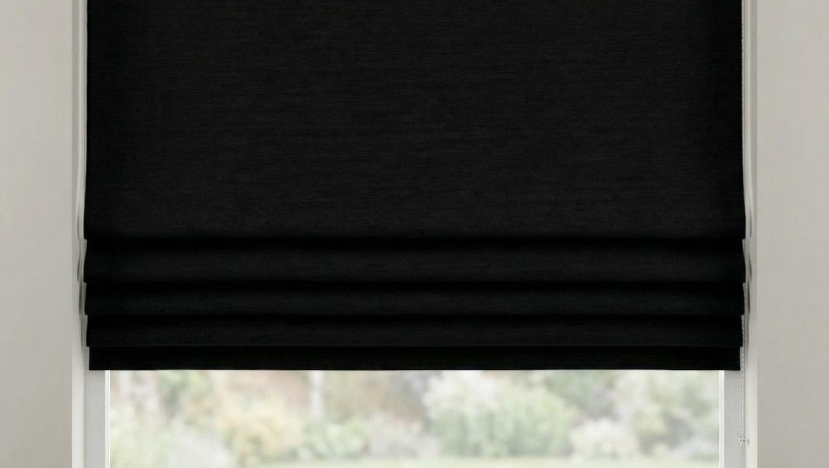 Kent Made to Measure Roman Blind Black