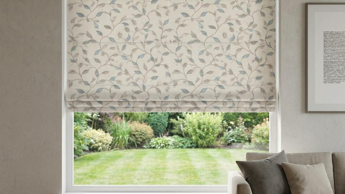 Kew Made to Measure Roman Blind Blue