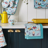 Ulster Weavers Kitty Cats Luxury Cotton Tea Towel - Kitty Cats Cotton Tea Towel In Blue 3