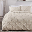 Lara Plain Dye Easy Care Duvet Cover Set - Natural