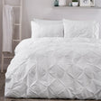 Lara Plain Dye Easy Care Duvet Cover Set - White
