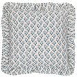 Lulah Block Cushion Cover / Filled Cushion 18" x 18" (45cm x 45cm) - Linen / Blue