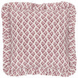 Lulah Block Cushion Cover / Filled Cushion 18" x 18" (45cm x 45cm) - Linen / Red