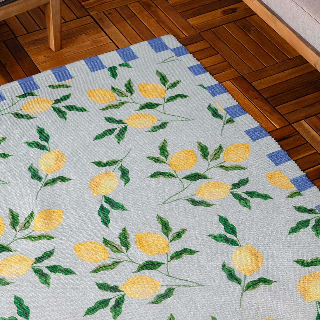 Lemons Outdoor Rug 120cm x 170cm - Blue