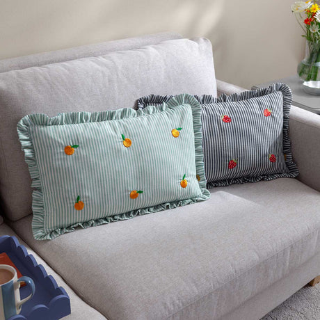 Les Fruites Cushion Cover / Filled Cushion 12" x 20" (30cm x 50cm) by furn.