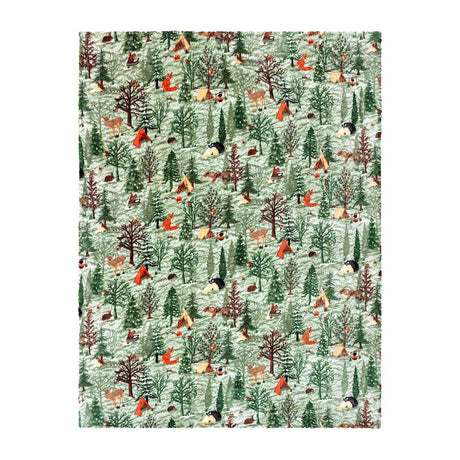 Lodge Wood Sherpa Throw Blanket 130cm x 150cm by furn.