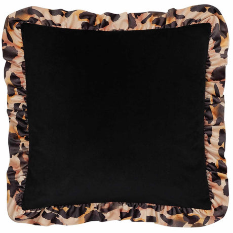 Leopard Ruffle Cushion Cover / Filled Cushion 18" x 18" (45cm x 45cm) by furn. 3