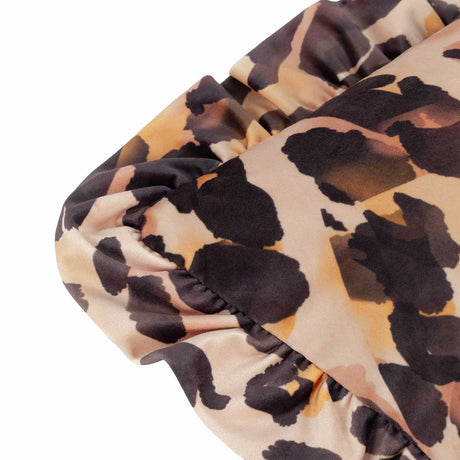 Leopard Ruffle Cushion Cover / Filled Cushion 18" x 18" (45cm x 45cm) by furn. 5