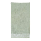 Lacie Jacquard Leaf Trim 550gsm Zero Twist Towel - Sage Green - Lacie Towels In Steel Sage 2