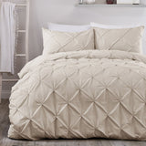 Lara Plain Dye Easy Care Duvet Cover Set - Natural