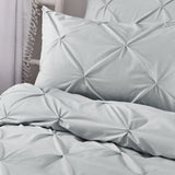 Lara Plain Dye Easy Care Duvet Cover Set - Silver - Lara Duvet Cover Set In Silver 2