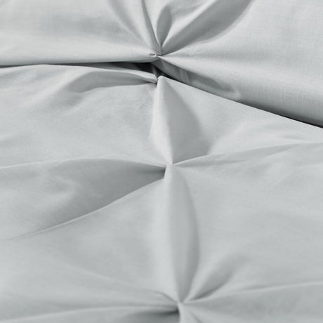 Lara Plain Dye Easy Care Duvet Cover Set - Silver - Lara Duvet Cover Set In Silver 4