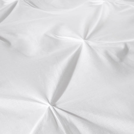 Lara Plain Dye Easy Care Duvet Cover Set - White - Lara Duvet Cover Set In White 3