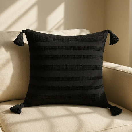 Larch Cushion Cover / Filled Cushion 18" x 18" (45cm x 45cm) - Black
