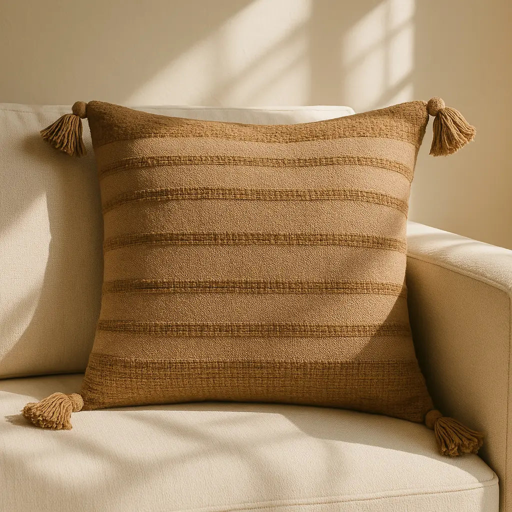 Larch Cocoa Cushion Cover or Filled Cushion 45cm x 45cm