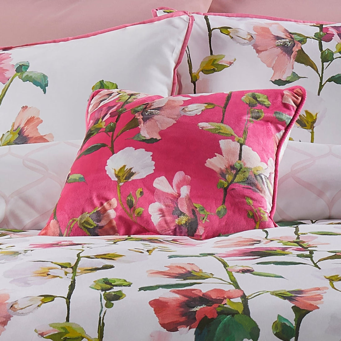 Layla Floral Velvet Filled Cushion