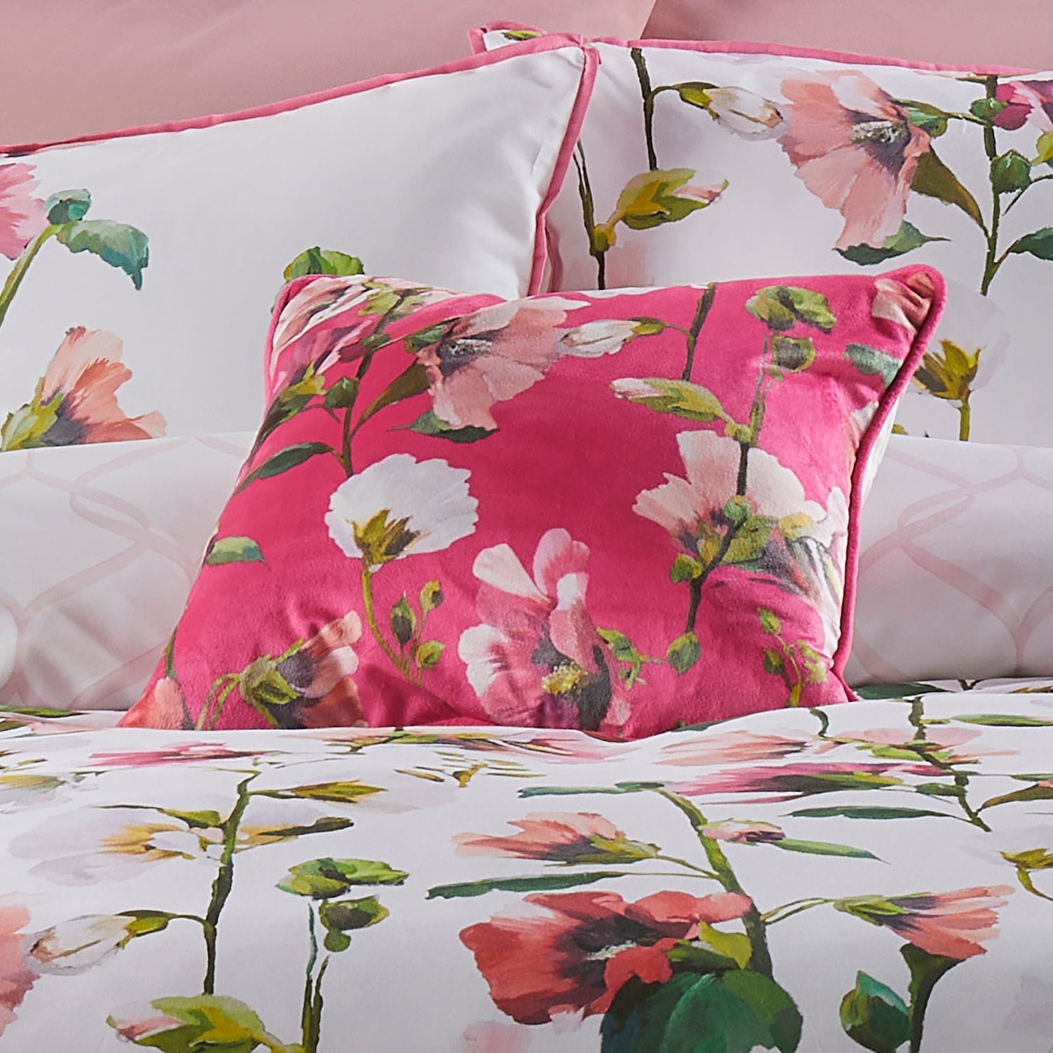 Layla Floral Velvet Filled Cushion
