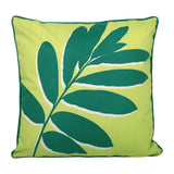 Leaf Outdoor Cushion Cover Water Resistant 43cm x 43cm - Green - Leaf Print Outdoor Cushion In Green 43 X 43Cm 3