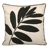Leaf Outdoor Cushion Cover Water Resistant 43cm x 43cm - Natural - Leaf Print Outdoor Cushion In Natural 43 X 43Cm 5