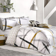 Leda Ochre Cotton Duvet Cover Set
