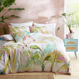 Leilani Cotton Duvet Cover Set - Green - Leilani Duvet Cover Set In Green 4