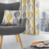 Lennox Cotton Cushion Cover 43cm x 43cm (17") - Ochre - Lennox Cushion In Grey Ochre 43 X 43Cm 2