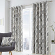 Lennox Cotton Eyelet Curtains - Grey Light Filtering