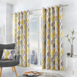 Lennox Cotton Eyelet Curtains - Ochre Light Filtering