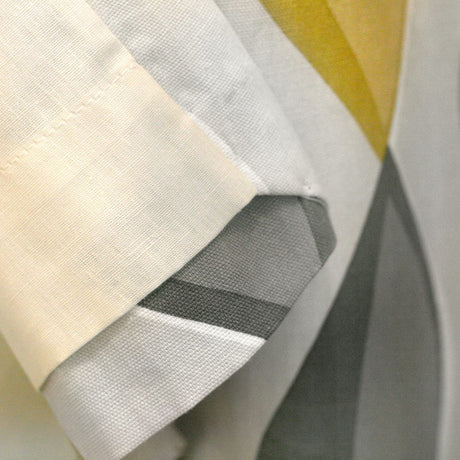 Lennox Cotton Eyelet Curtains - Ochre Light Filtering - Lennox Eyelet Curtains In Grey Ochre 4