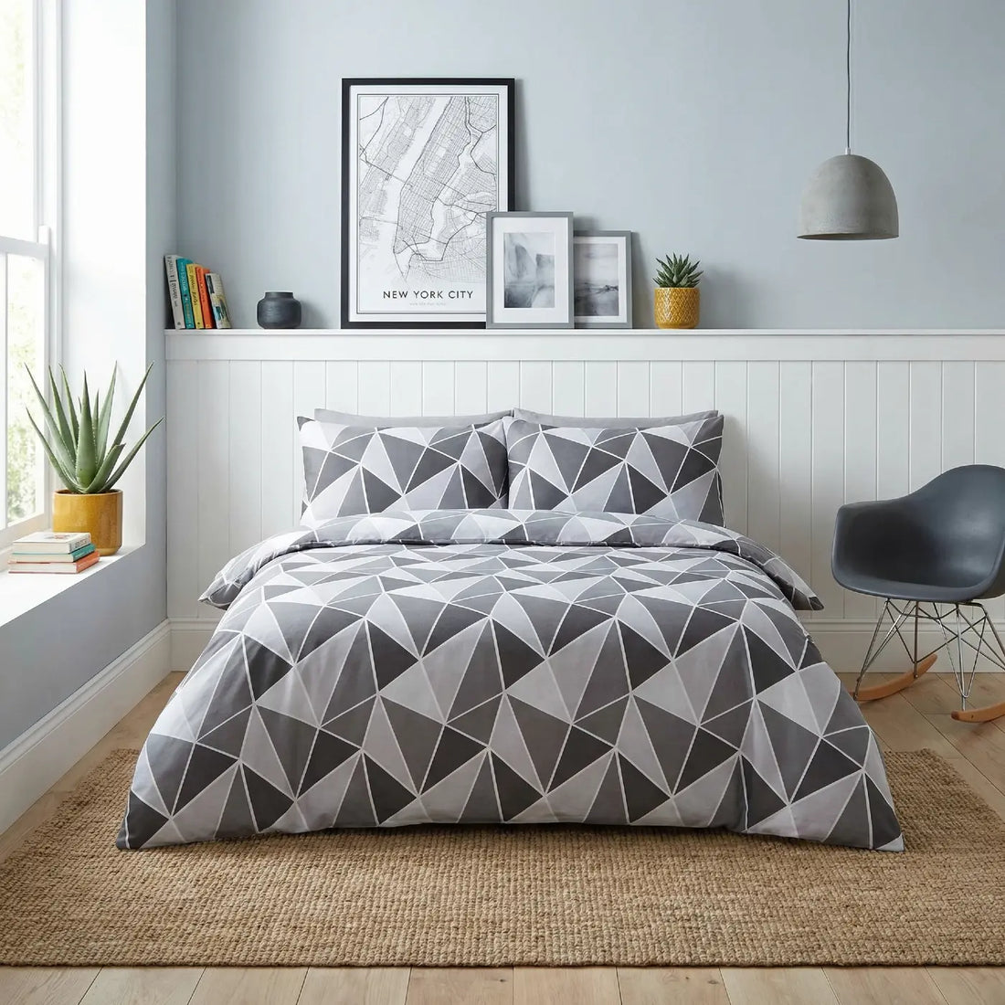 Leo Grey Duvet Cover Bedding Set