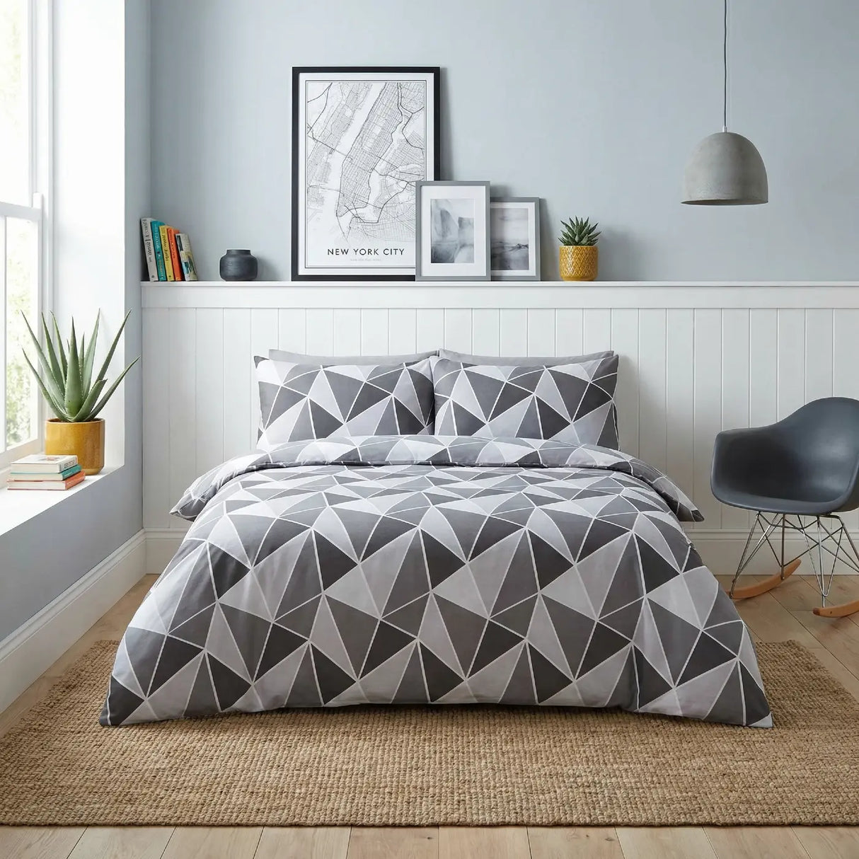 Leo Duvet Cover Set - Grey