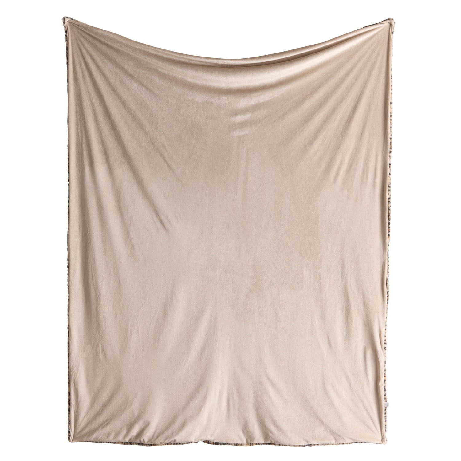 Leopard Print Cosy Soft Throw Blanket 150cm x 200cm - Natural - Leopard Throw In Natural 150 X 200Cm 3