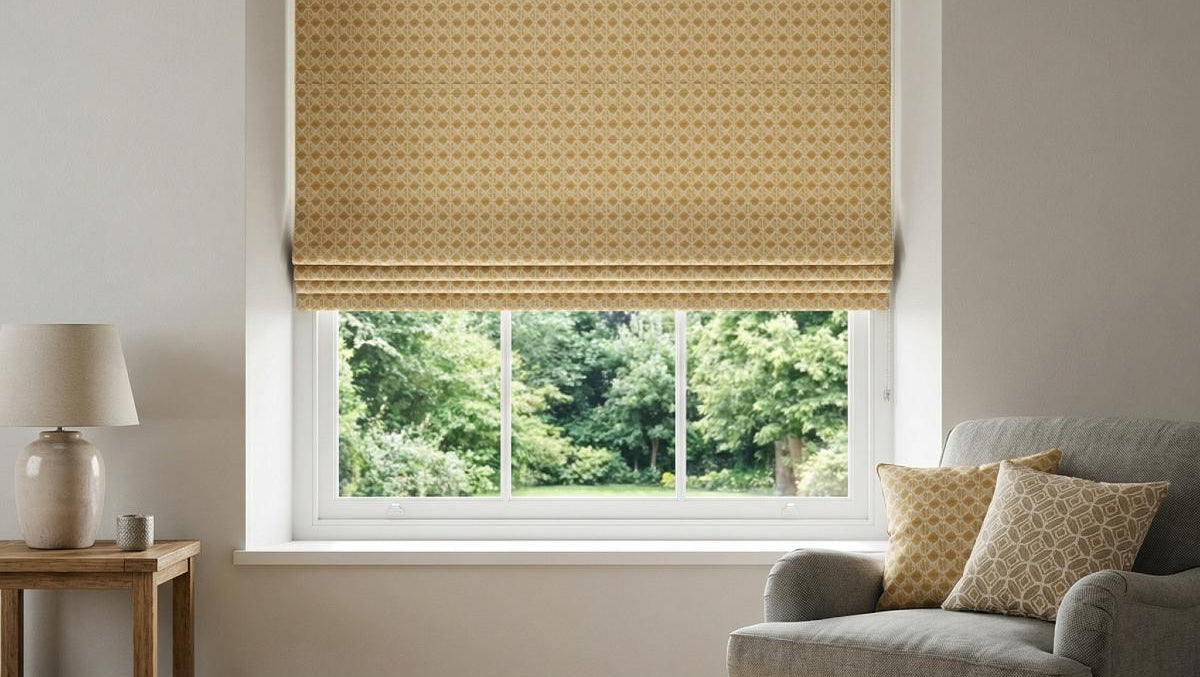 Limoges Made to Measure Roman Blind Ochre