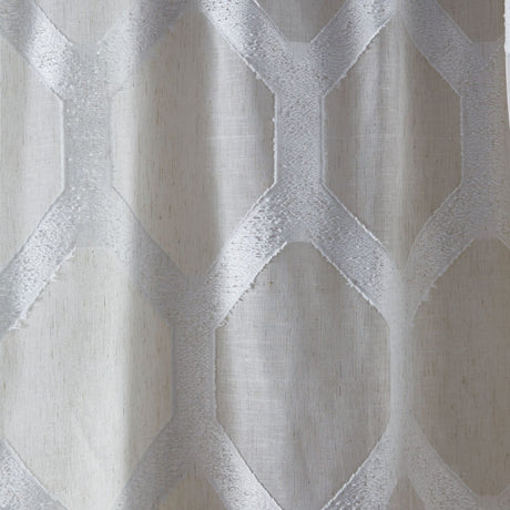 Linara Beige Sheer Voile Curtain Panel - Linara Voile Panel In Natural 3