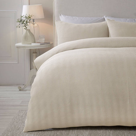 Lindly Geometric Natural Duvet Cover Set