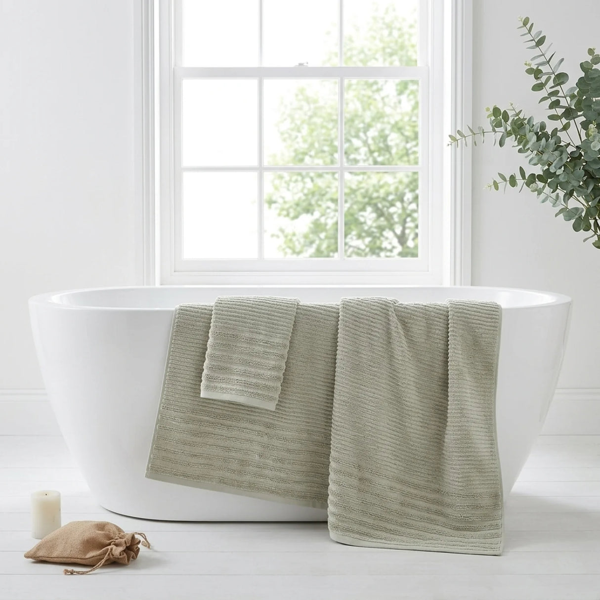 Linear 500gsm Dove Grey 100% Cotton Towels-1