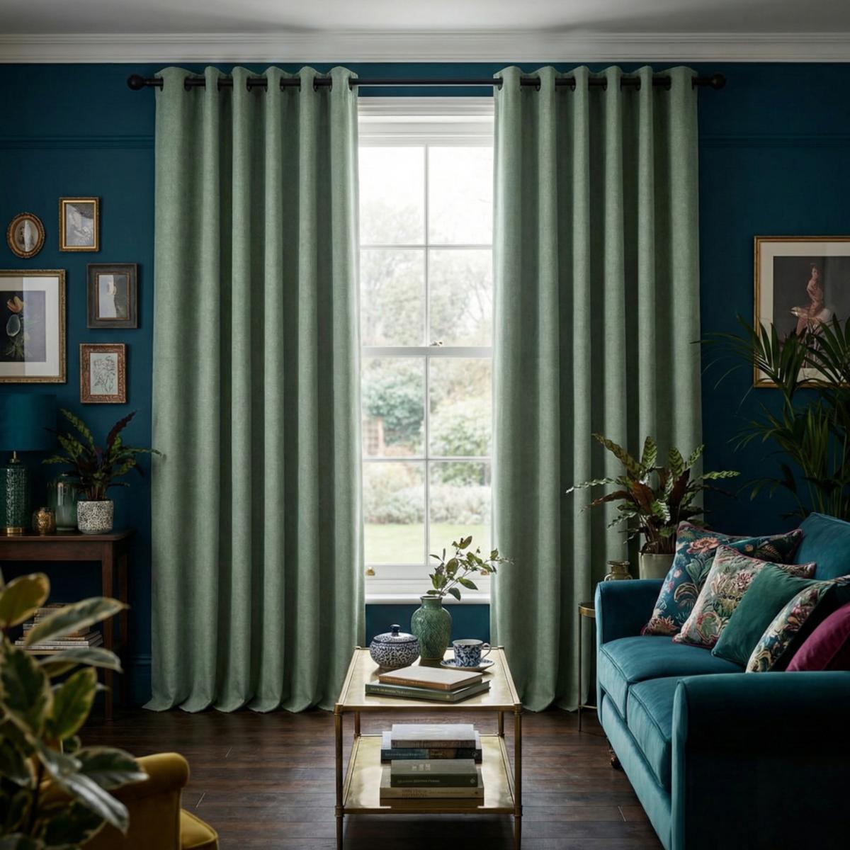 Lisbon Made to Measure Curtains Airforce