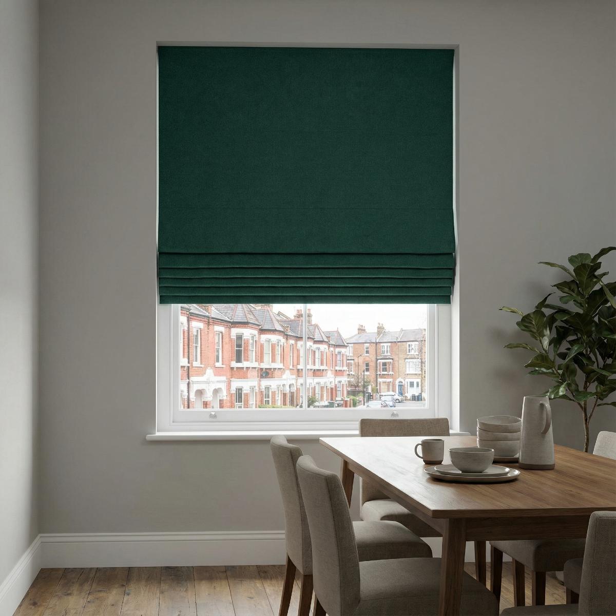 Lisbon Made to Measure Roman Blind Bottle Green
