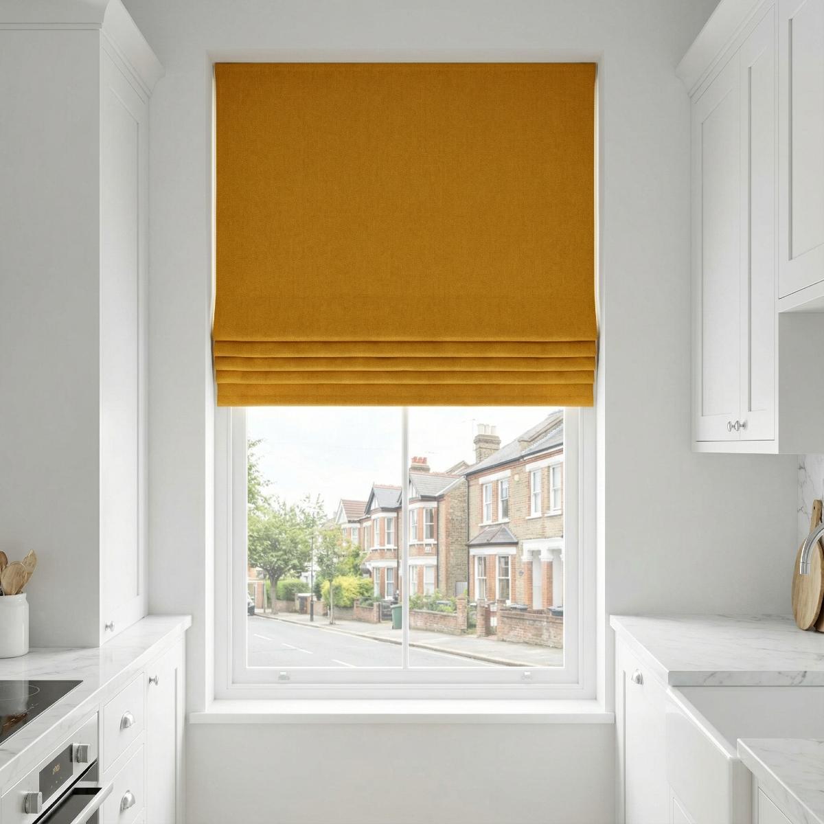 Lisbon Made to Measure Roman Blind Saffron