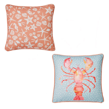 Lobster Outdoor Cushion Cover 43cm x 43cm - Lobster Outdoor Cushion In Orange 43 X 43Cm 4