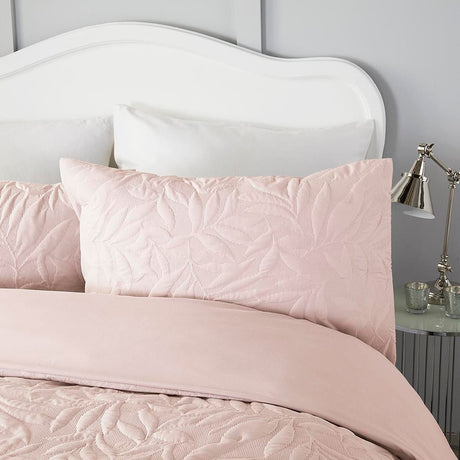 Luana Soft Microfibre Duvet Cover Set - Blush - Luana Duvet Cover Set In Blush 2
